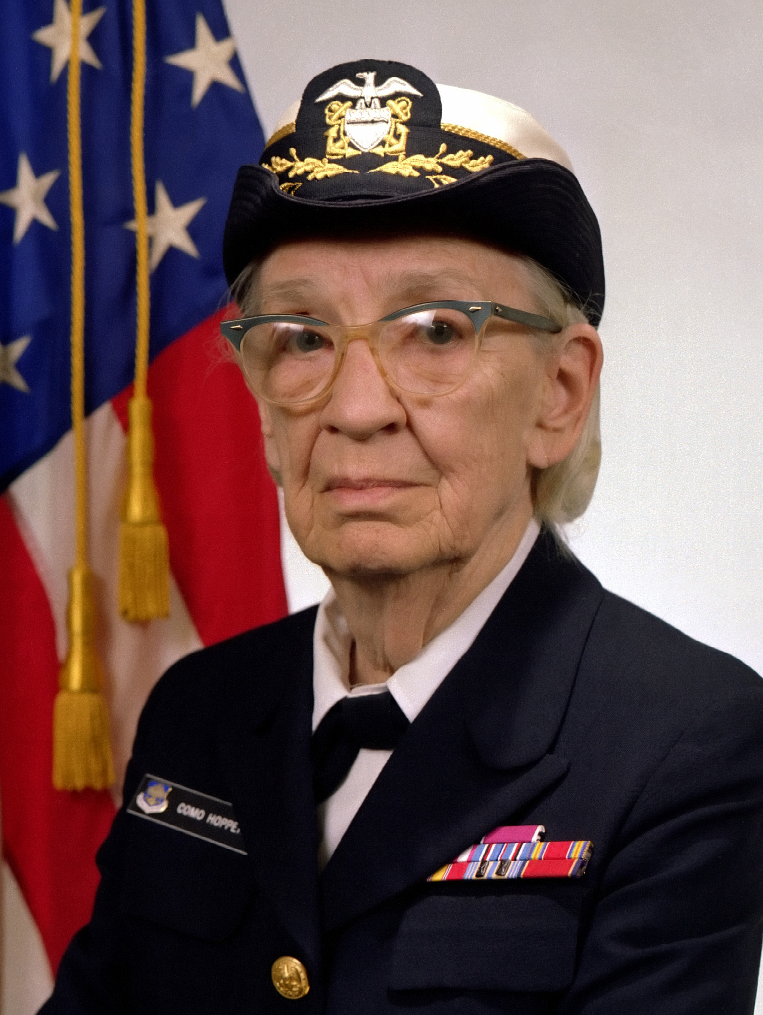 Rear Admiral Grace Murray Hopper at her desk